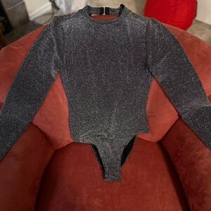 H&M Silver Metallic Bodysuit